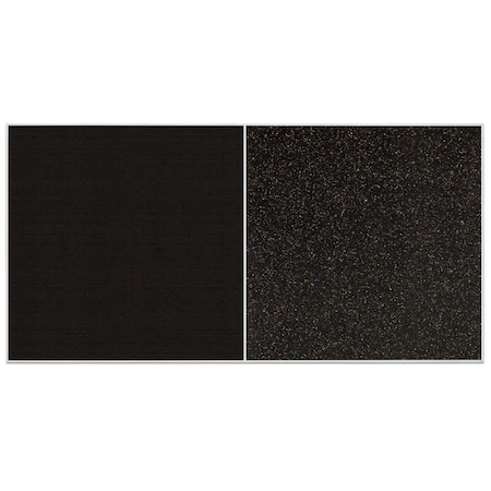 United Visual Products Sliding Door Indoor Enclosed Corkboard, 9 UV9012ACS-BLACK-PEARL